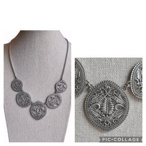 Lucky Brand Silver Tone Filigree Necklace